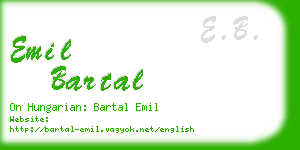 emil bartal business card